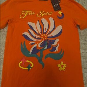 Free Spirit Orange Graphic T-Shirt